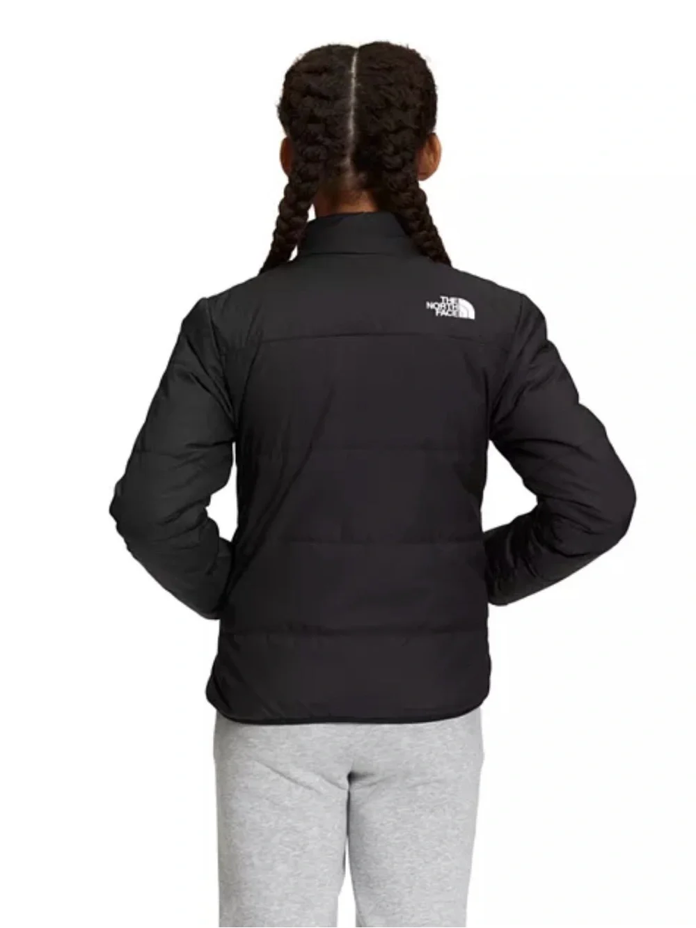 North Face Girls’ Reversible Mossbud Jacket in Black